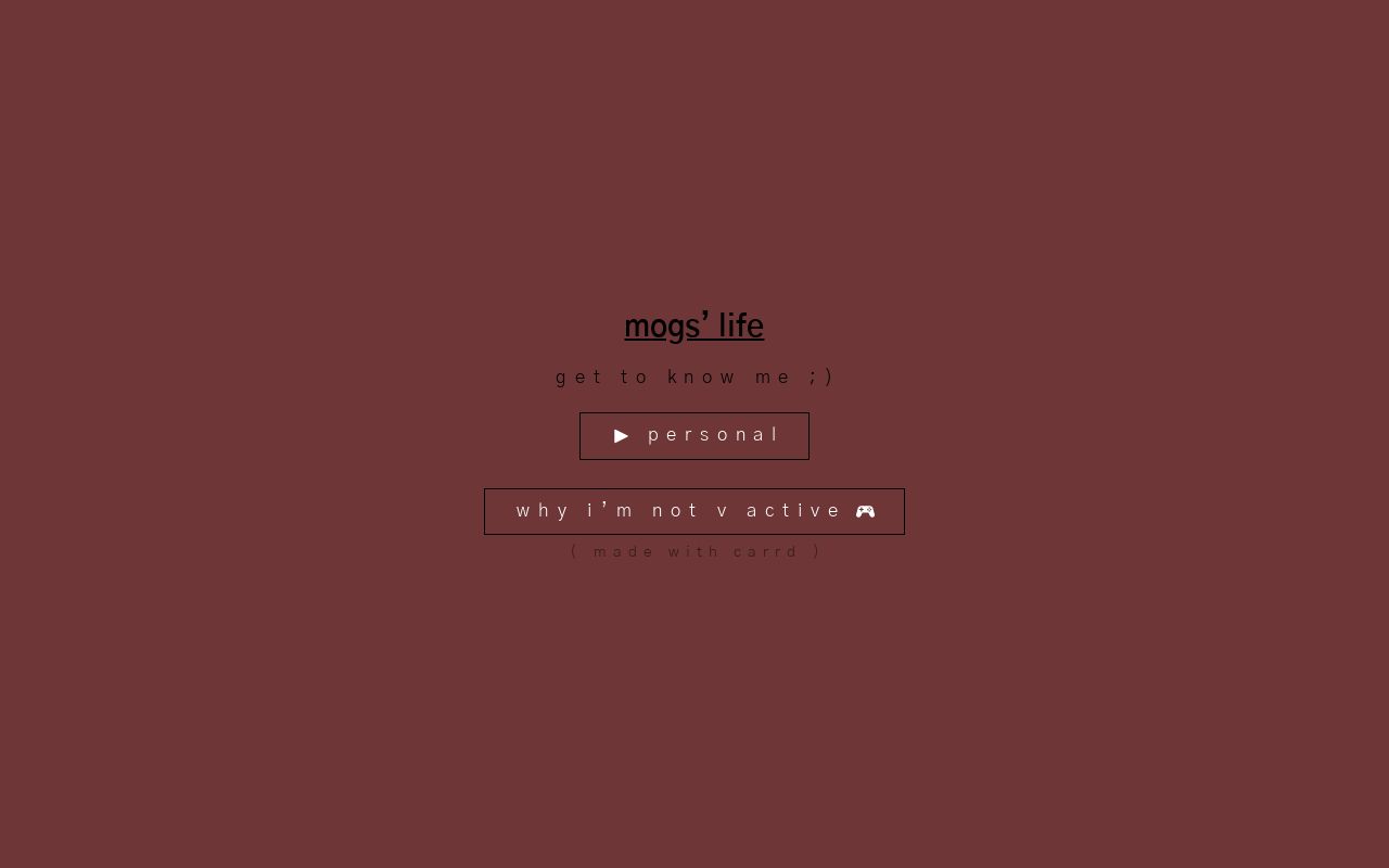 Carrd profile picture for @mogs
